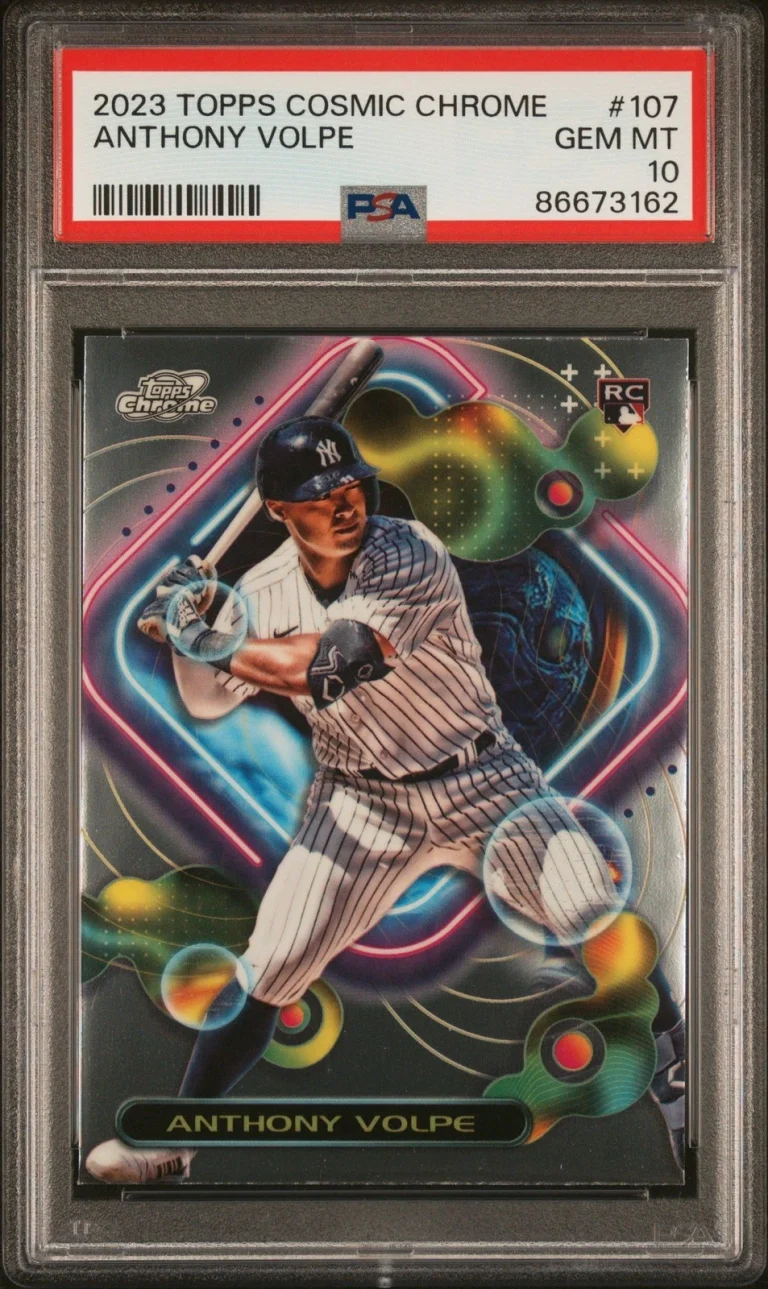 Graded 2023 Topps Cosmic Chrome Anthony Volpe #107 Rookie Card PSA 10