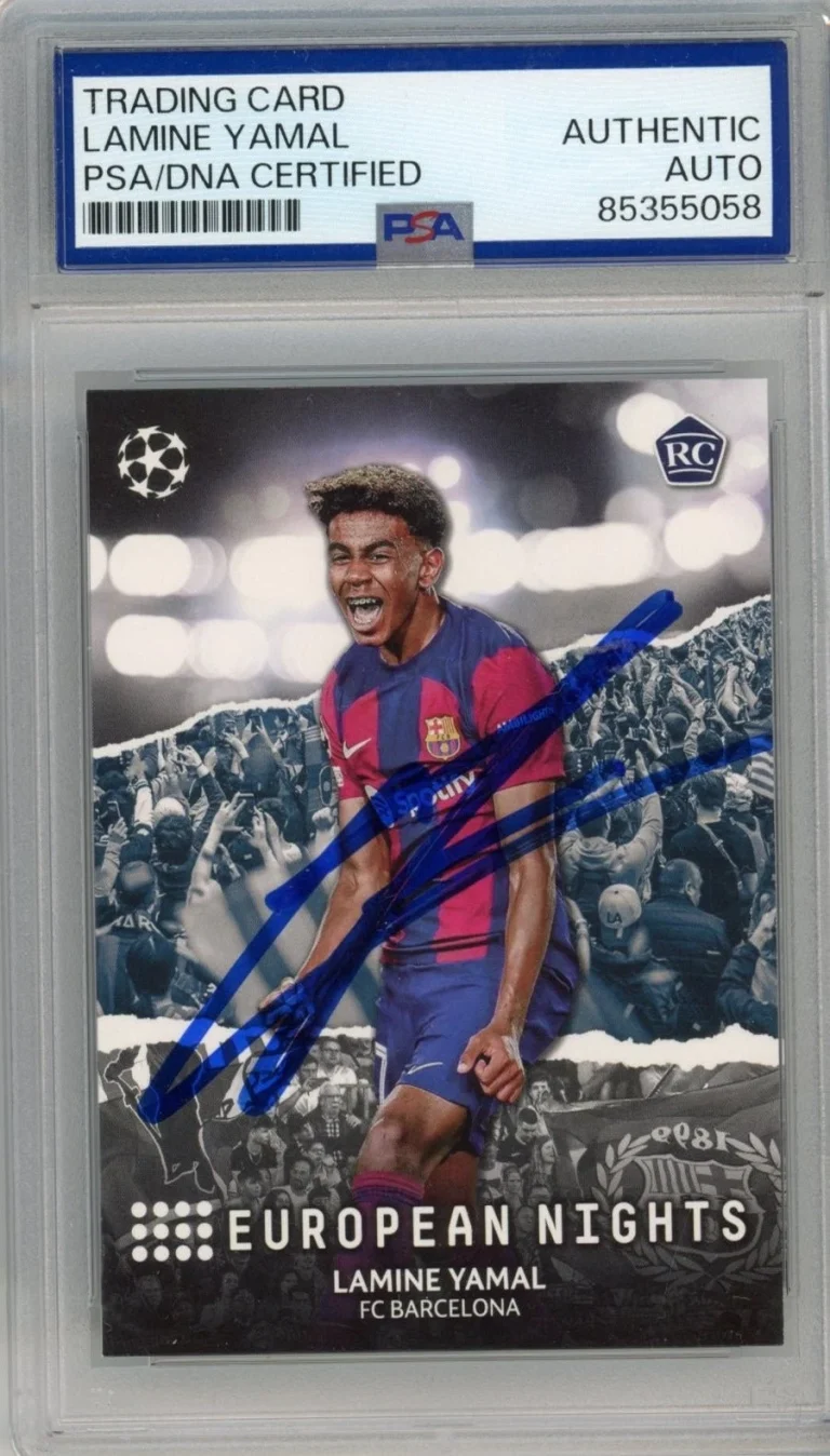 Graded 2023-24 Topps UCC Lamine Yamal #EN10 Rookie Card PSA/DNA Authentic