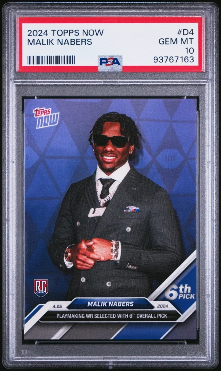 Graded 2024 Topps Now Malik Nabers #D4 Rookie RC Card PSA 10 Gem Mint