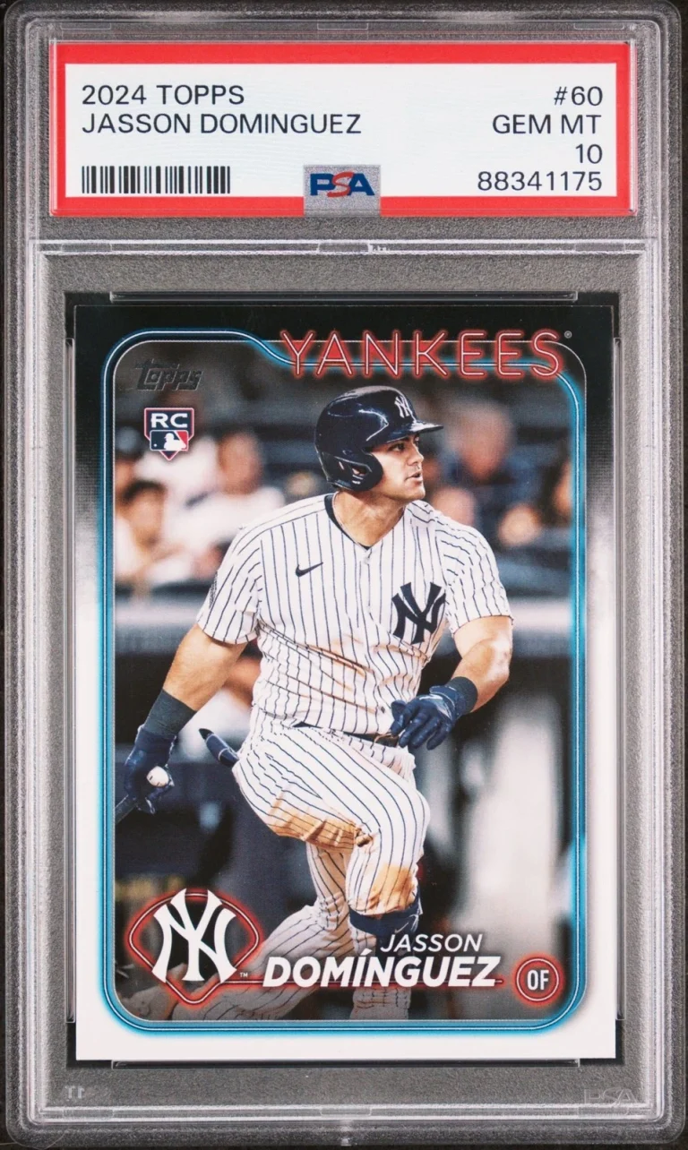 Graded 2024 Topps Jasson Dominguez #60 Rookie RC Card PSA 10 Gem Mint
