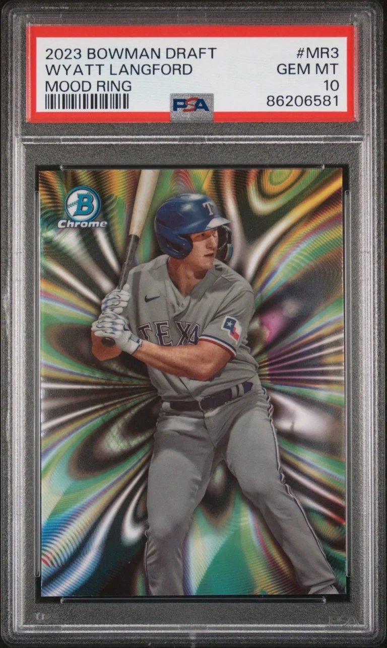 Graded 2023 Bowman Draft Wyatt Langford #MR3 Mood Ring RC Card PSA 10