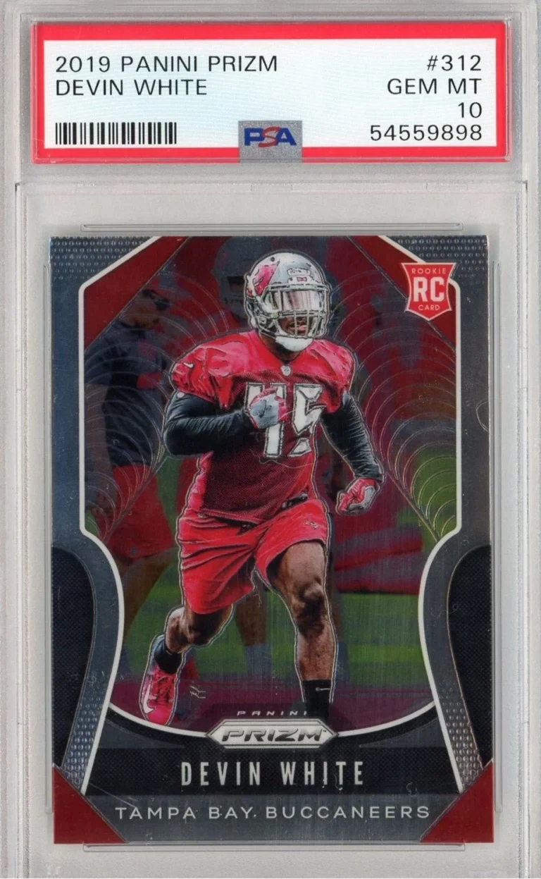 Graded 2019 Panini Prizm Devin White #312 Rookie RC Card PSA 10 Mint