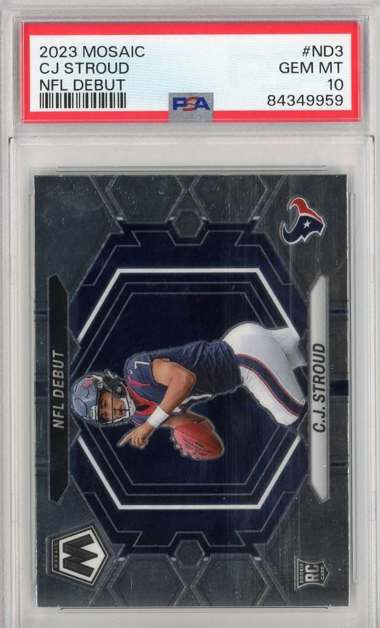 Graded 2023 Mosaic C.J. Stroud #ND3 NFL Debut Rookie RC Card PSA 10