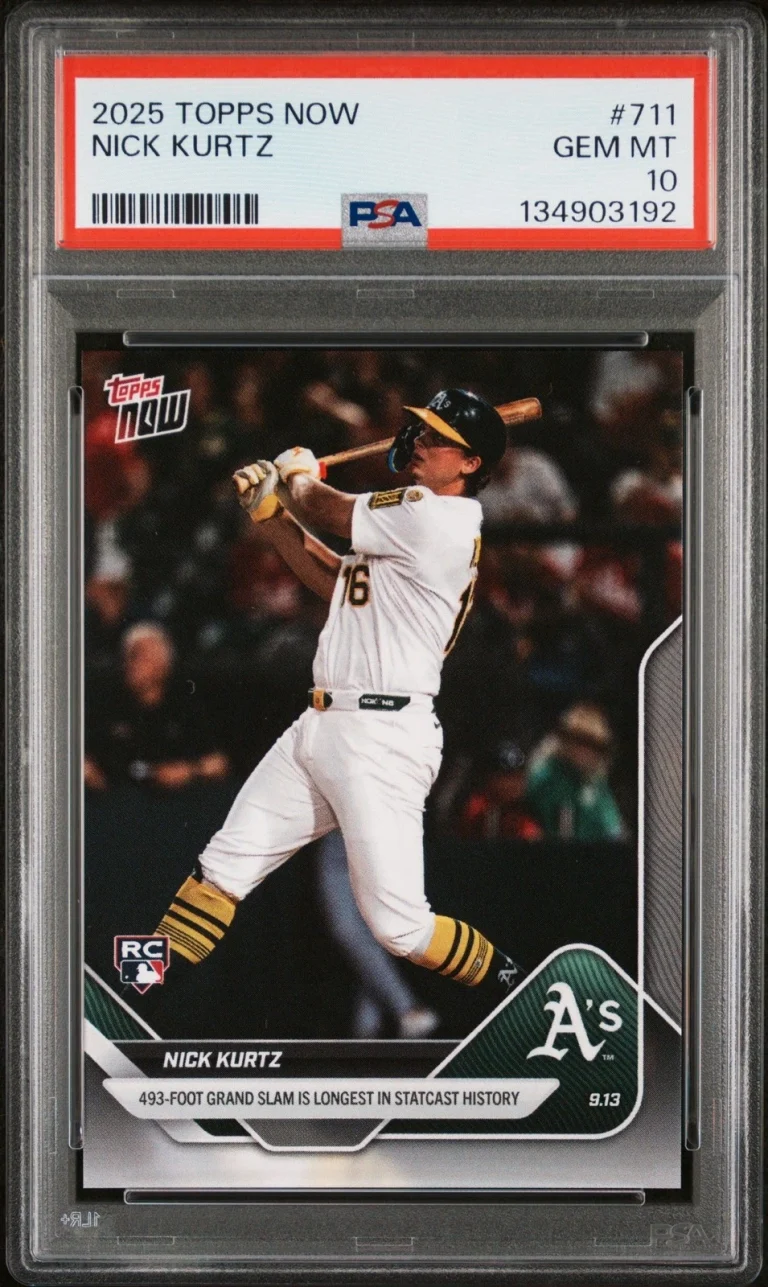 Graded 2025 Topps Now Nick Kurtz #711 Rookie RC Card PSA 10 Gem Mint