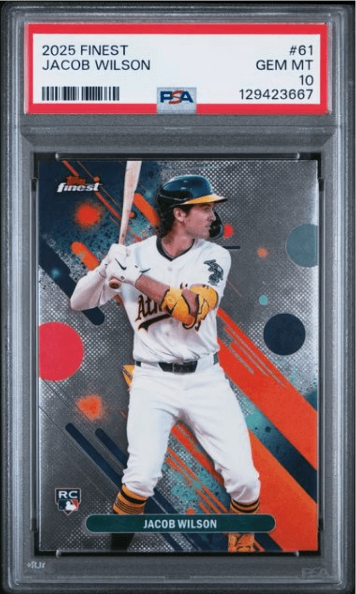 Graded 2025 Topps Finest Jacob Wilson #61 Rookie Card PSA 10 Gem Mint