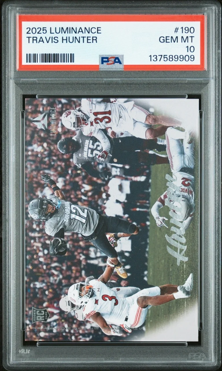 Graded 2025 Panini Luminance Travis Hunter #190 Rookie Card PSA 10