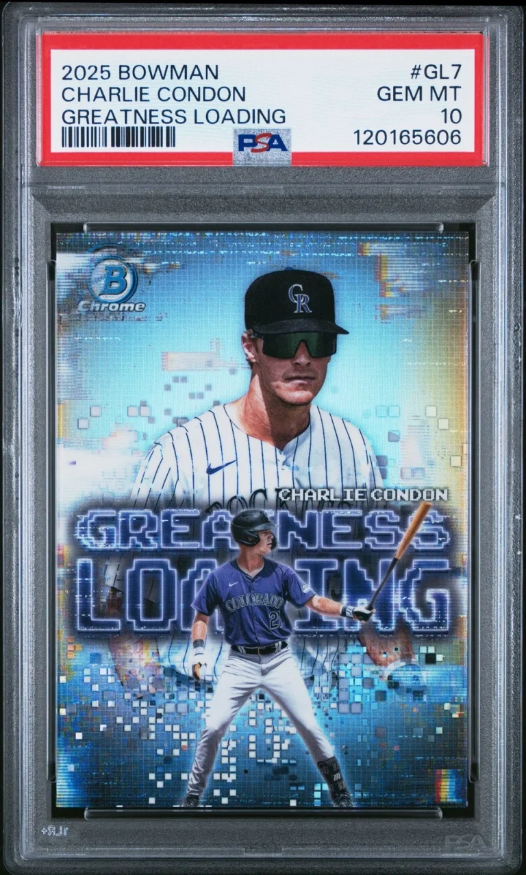 Graded 2025 Bowman Charlie Condon #GL7 Greatness Loading RC Card PSA 10