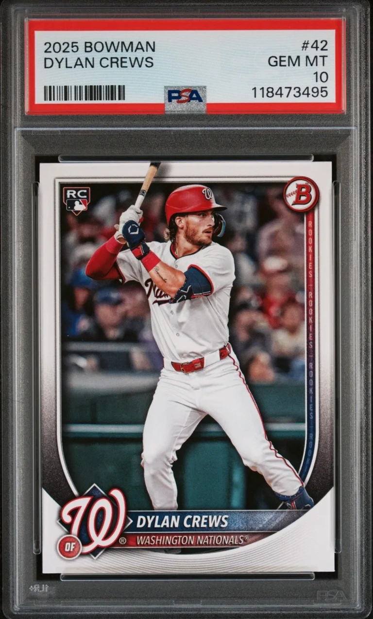 Graded 2025 Topps Bowman Dylan Crews #42 Rookie RC Card PSA 10 Gem Mint