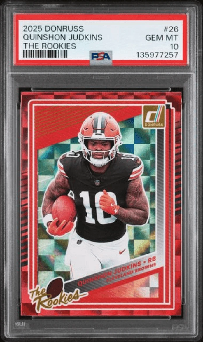 Graded 2025 Panini Donruss Quinshon Judkins #26 The RCs RC Card PSA 10