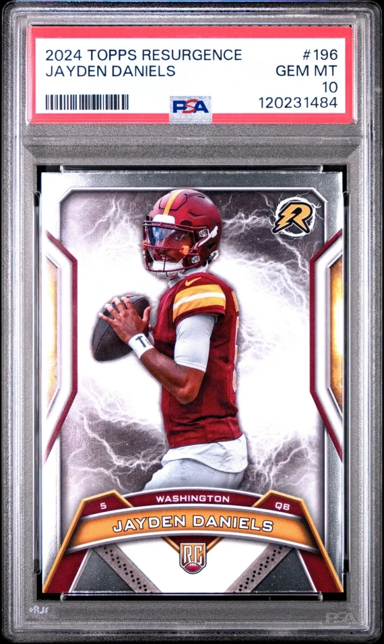 Graded 2024 Topps Resurgence Jayden Daniels #196 Rookie RC Card PSA 10