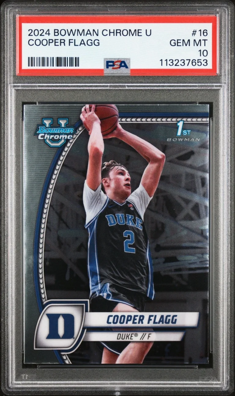 Graded 2024 Topps Bowman Chrome U Cooper Flagg #16 Rookie Card PSA 10