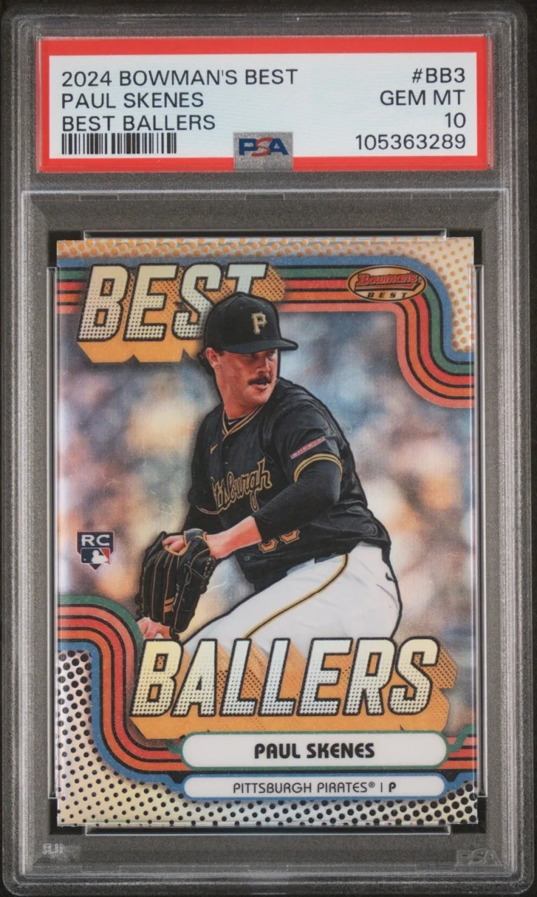 Graded 2024 Bowmans Best Paul Skenes #BB3 Best Ballers RC Card PSA 10