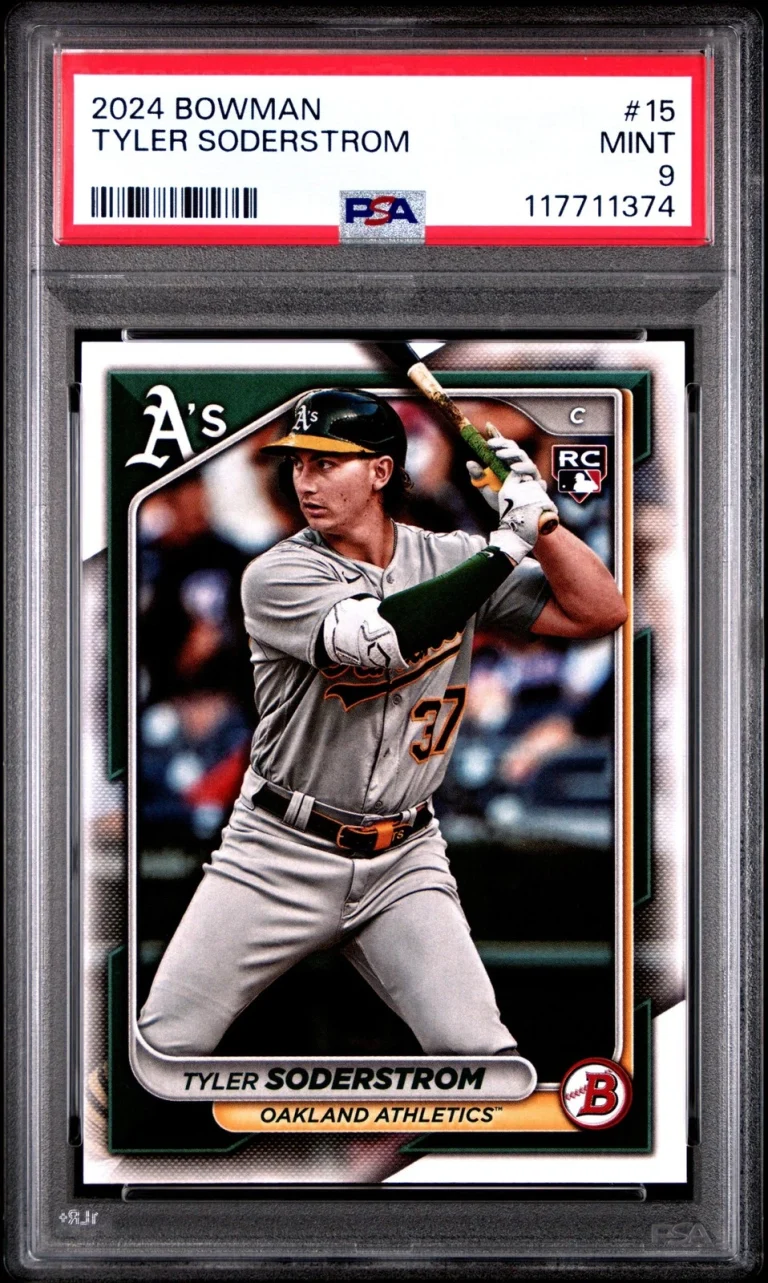 Graded 2024 Topps Bowman Tyler Soderstrom #15 Rookie RC Card PSA 9 Mint