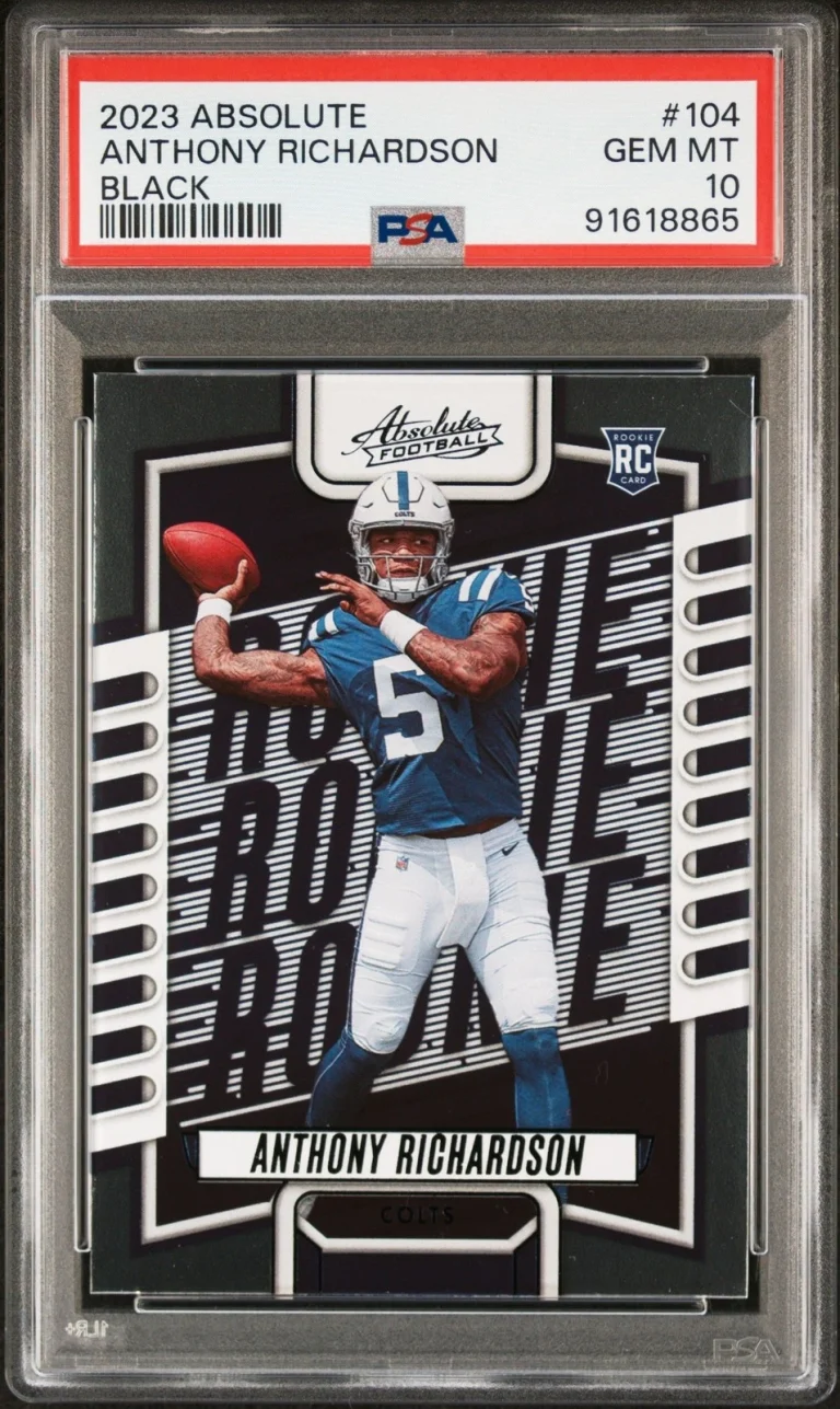Graded 2023 Panini Absolute Anthony Richardson #104 Black Card PSA 10