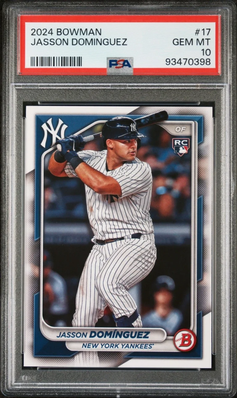 Graded 2024 Topps Bowman Jasson Dominguez #17 Rookie RC Card PSA 10 Gem