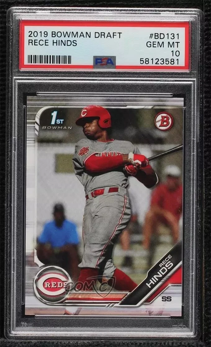 Graded 2019 Topps Bowman Draft Rece Hinds #BD131 Rookie Card PSA 10