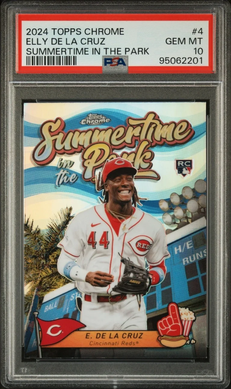 Graded 2024 Topps Chrome Elly De La Cruz #4 Summertime RC Card PSA 10