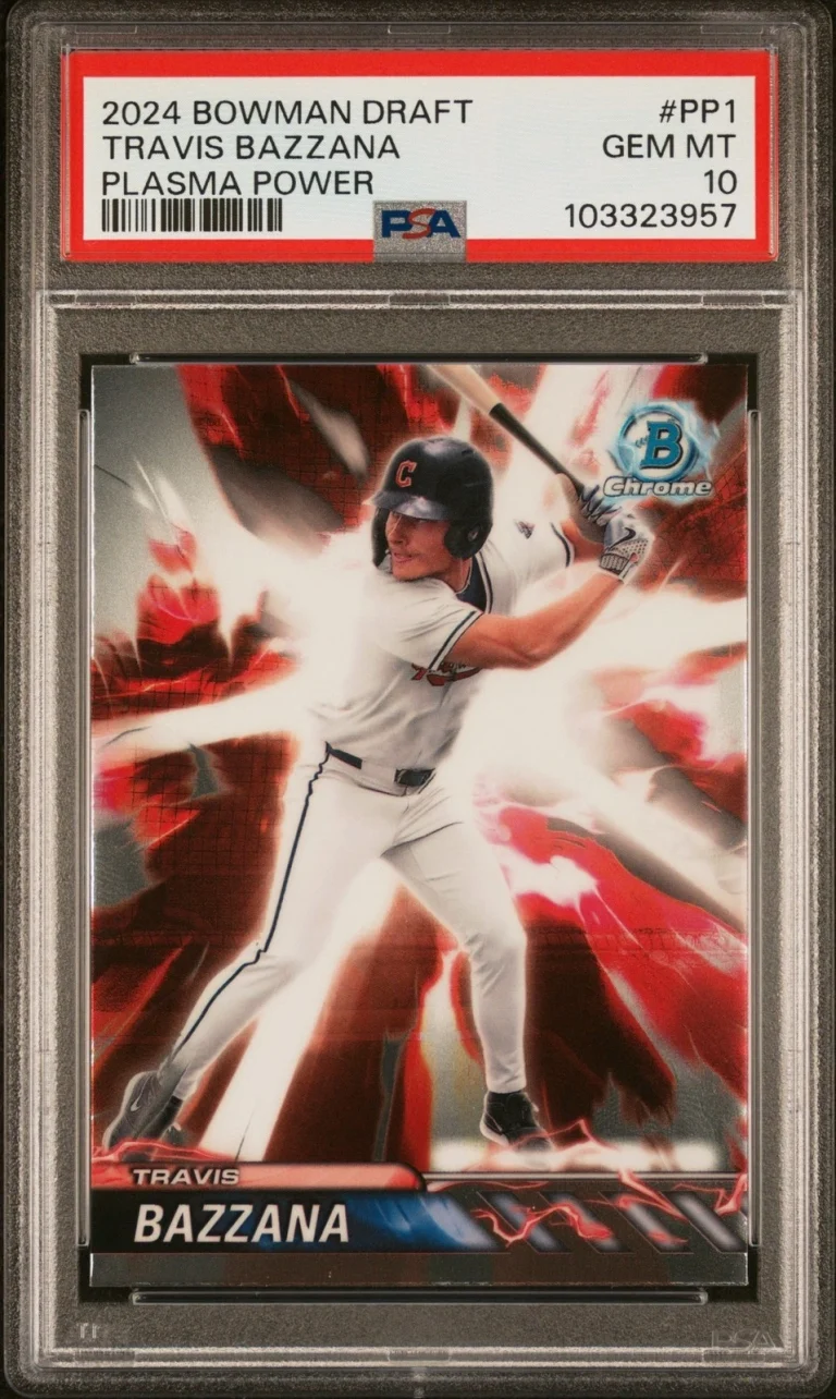 Graded 2024 Bowman Draft Travis Bazzana #PP1 Plasma Power Card PSA 10