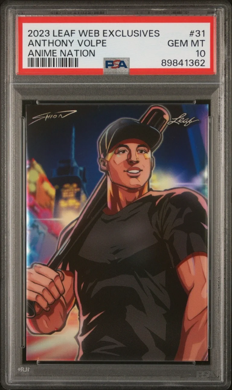 Graded 2023 Leaf Web Anthony Volpe #31 Anime Nation #/229 Card PSA 10