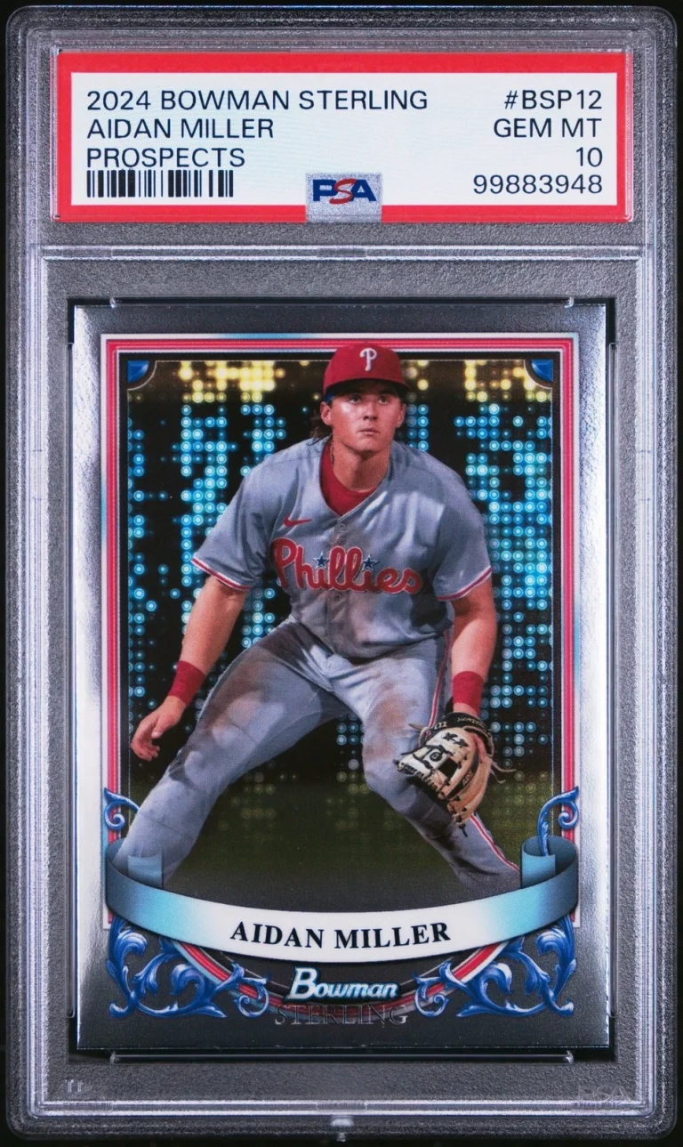 Graded 2024 Bowman Sterling Aidan Miller #BSP12 Prospects Card PSA 10