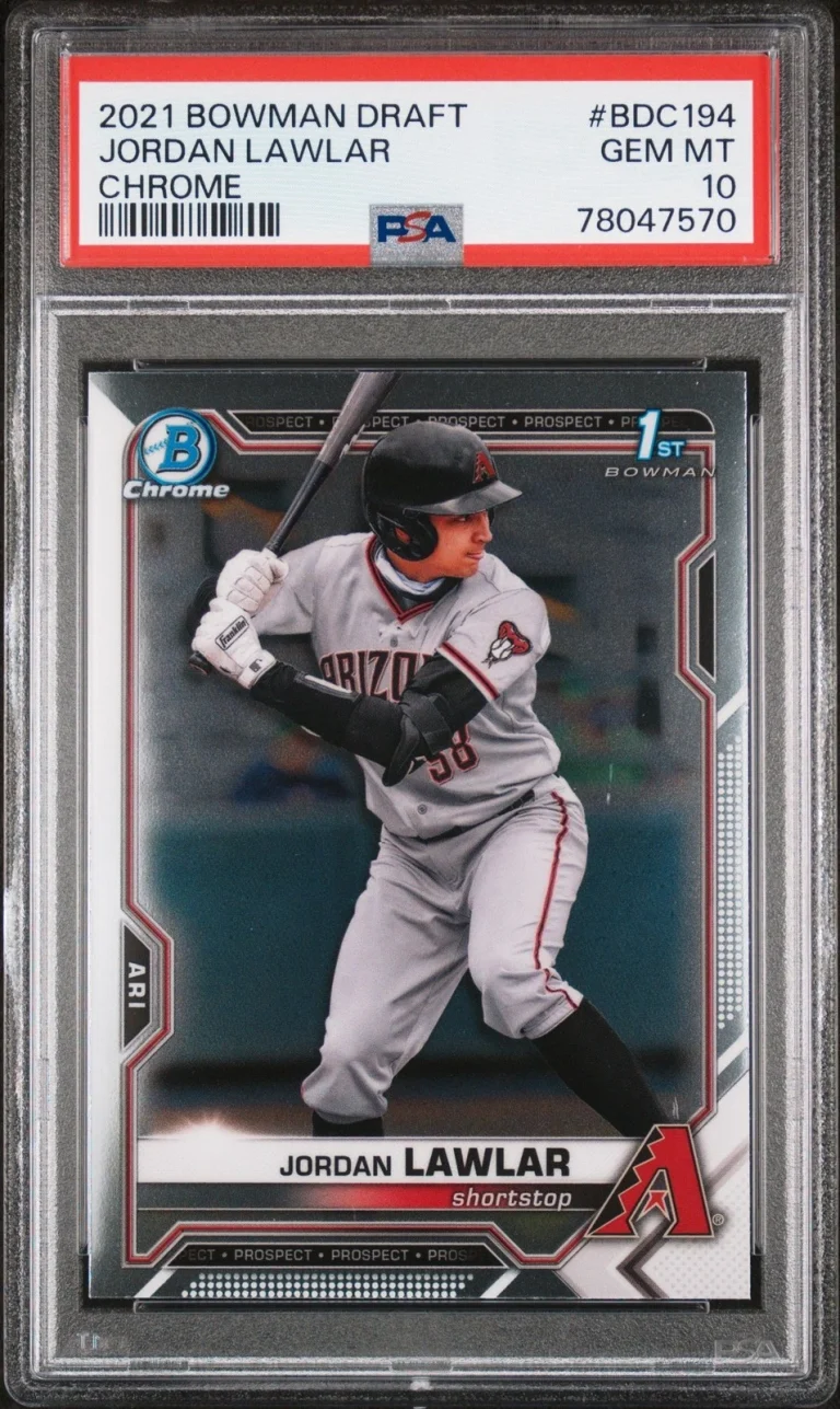 Graded 2021 Topps Bowman Draft Jordan Lawler #BDC194 Chrome Card PSA 10