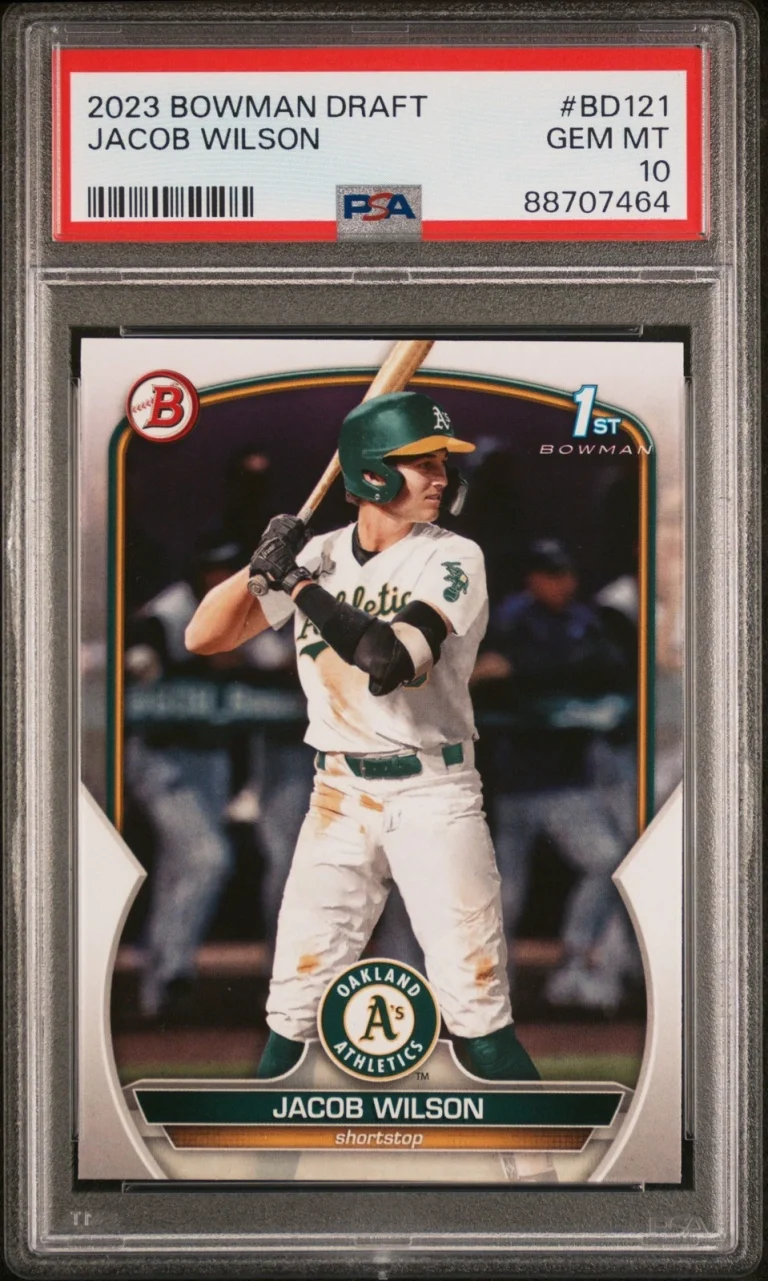 Graded 2023 Topps Bowman Draft Jacob Wilson #BD121 Rookie Card PSA 10