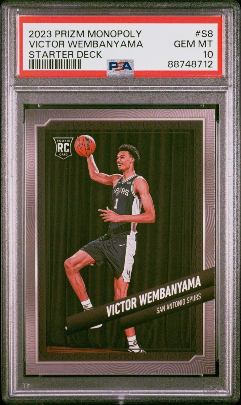 Graded 2023 Panini Prizm Monopoly Victor Wembanyama #S8 Card PSA 10