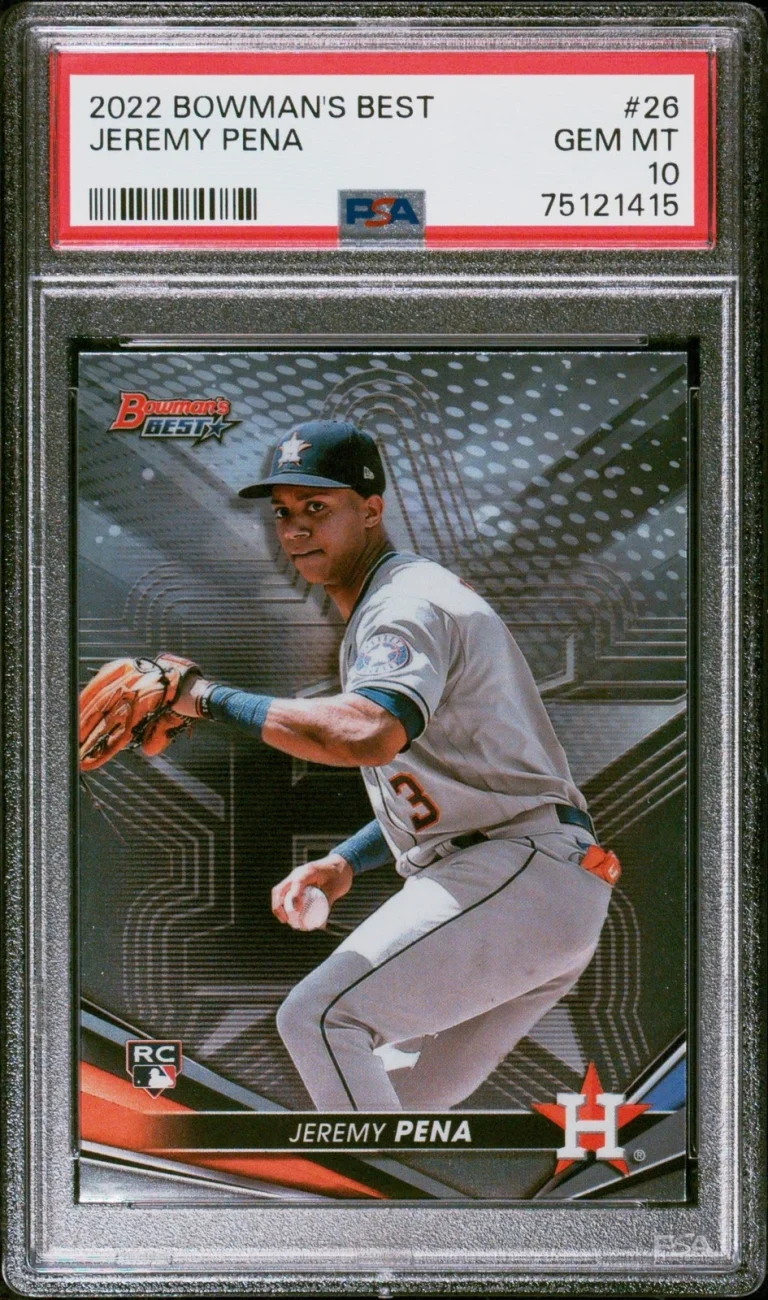 Graded 2022 Topps Bowmans Best Jeremy Pena #26 Rookie RC Card PSA 10