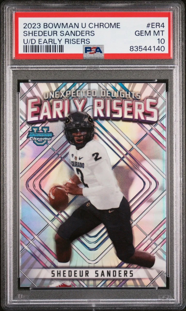 Graded 2023 BWM U Shedeur Sanders #ER4 U/D Early Risers RC Card PSA 10