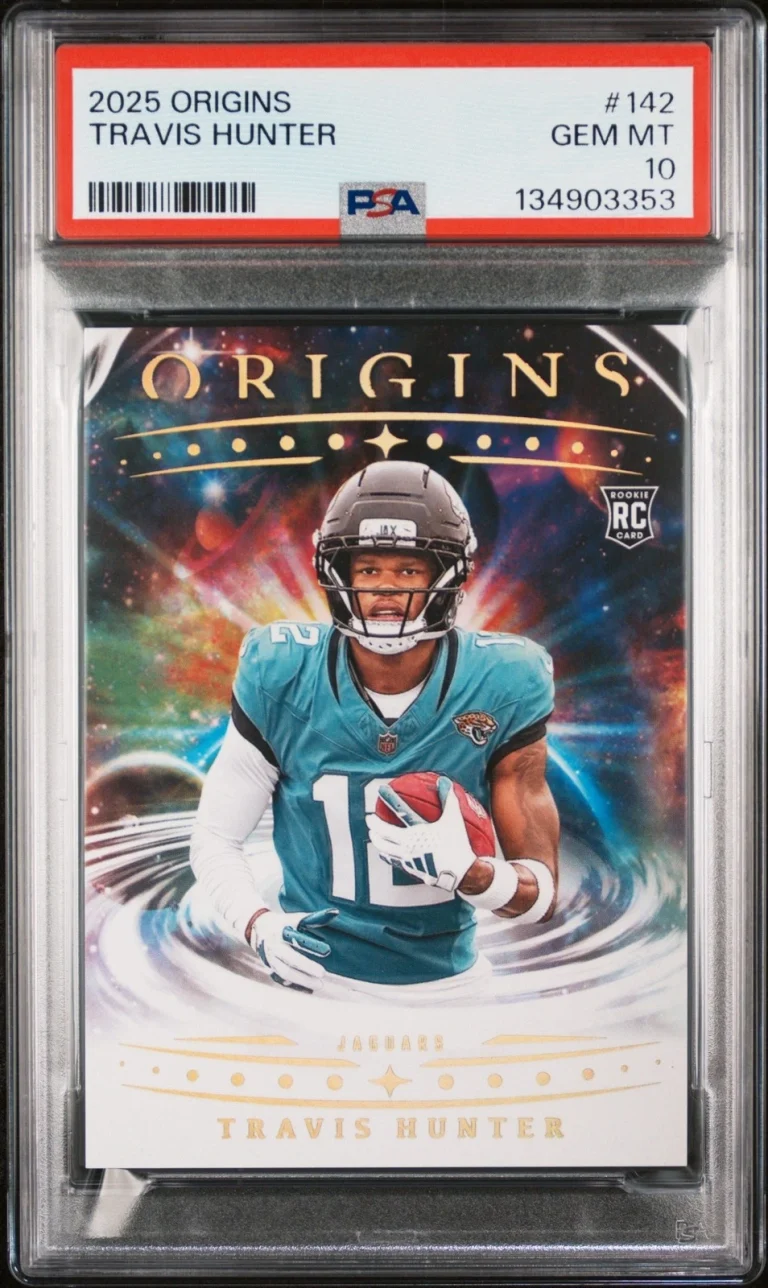 Graded 2025 Panini Origins Travis Hunter #142 Rookie RC Card PSA 10