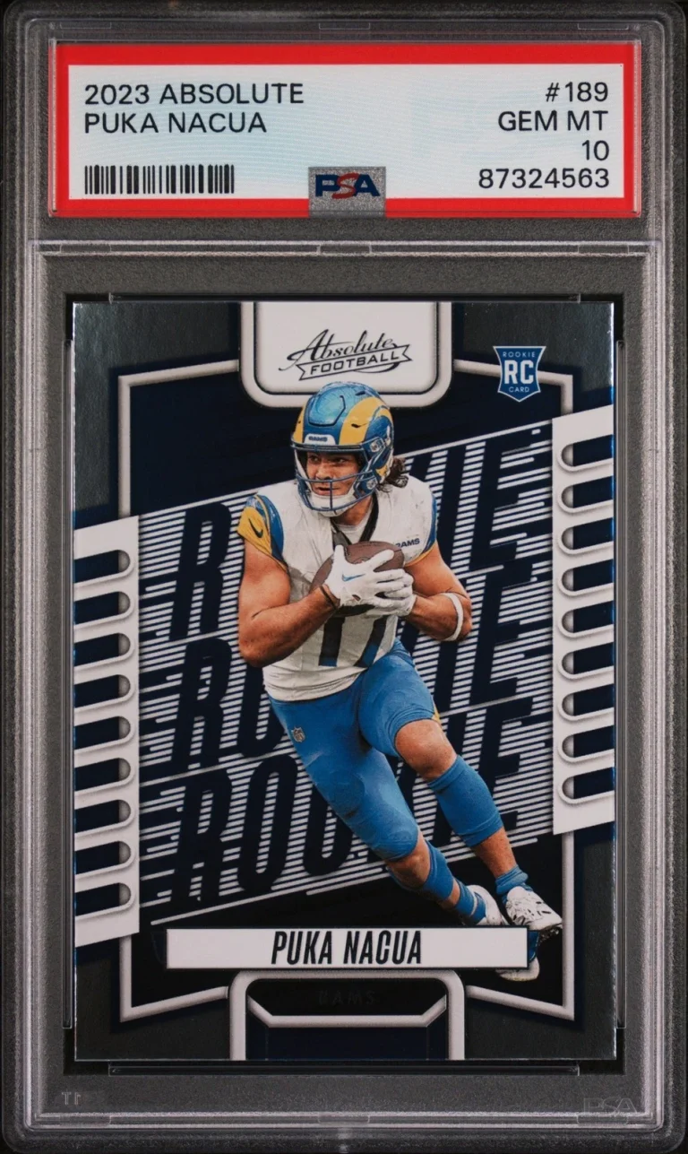 Graded 2023 Panini Absolute Puka Nacua #189 Rookie RC Card PSA 10 Gem