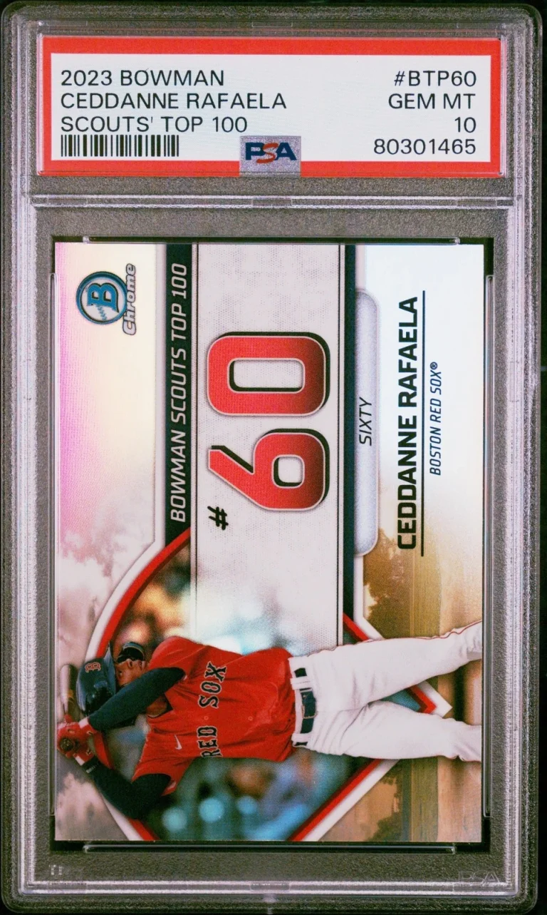 Graded 2023 Bowman Ceddanne Rafaela #BTP60 Scouts Top 100 Card PSA 10