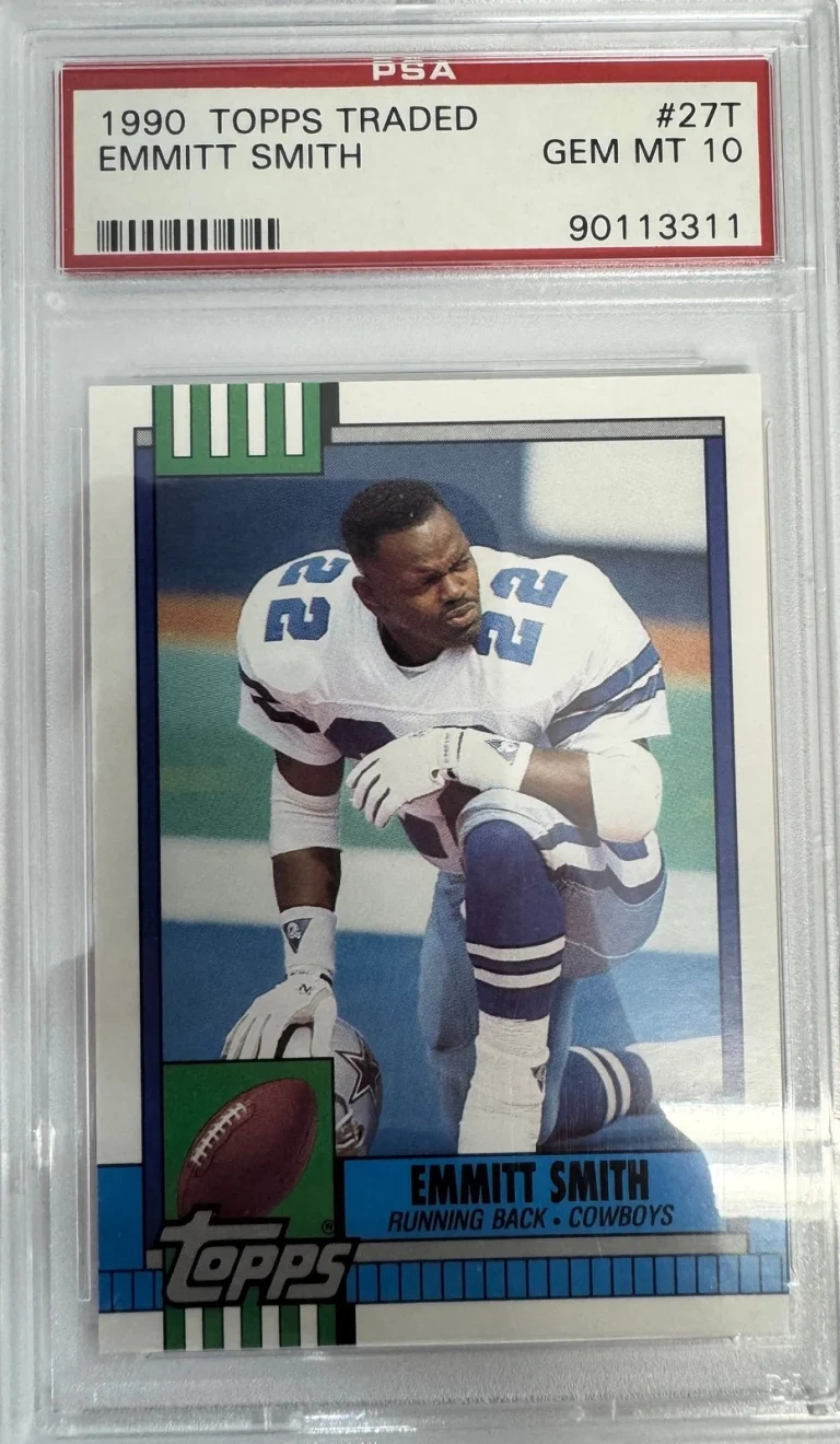 Graded 1990 Topps Traded Emmitt Smith #27T Rookie RC Card PSA 10 Gem Mint
