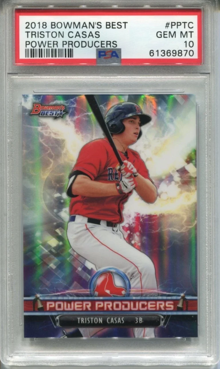 Graded 2018 BWMs Best Triston Casas #PPTC Power Producers Card PSA 10