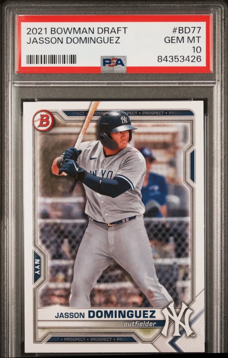 Graded 2021 Topps Bowman Draft Jasson Dominguez #BD77 RC Card PSA 10