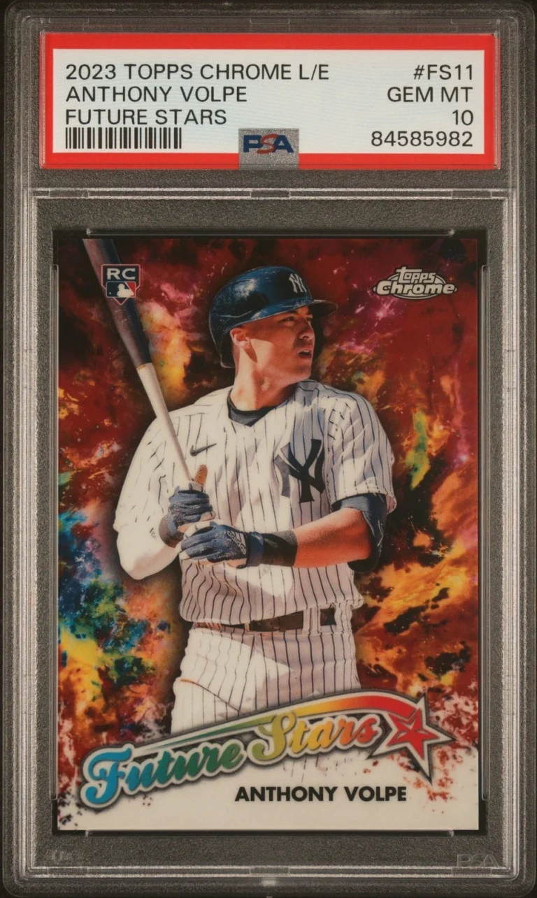 Graded 2023 Topps Chrome L/E Anthony Volpe #FS11 Stars RC Card PSA 10