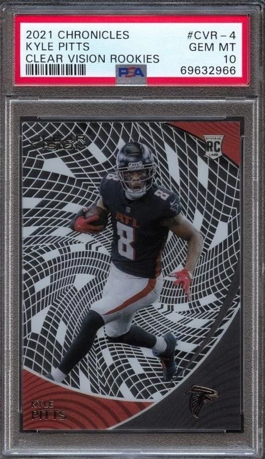 Graded 2021 Chronicles Kyle Pitts #CVR4 Clear Vision Rookie Card PSA 10