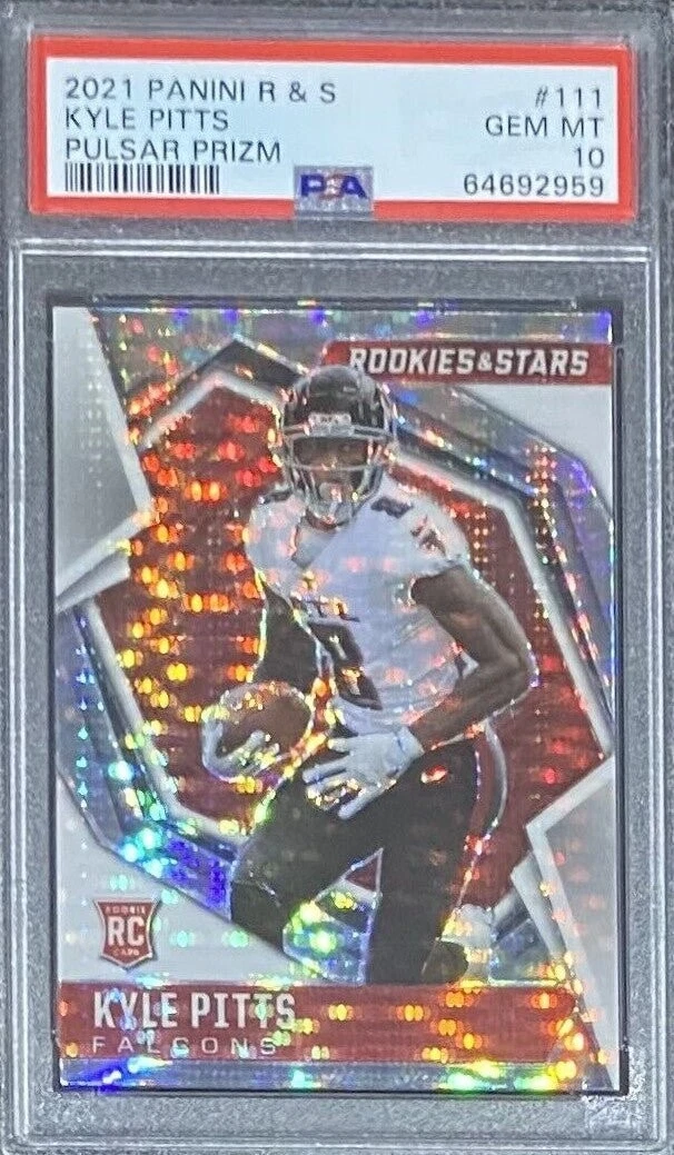 Graded 2021 Rookie & Stars Kyle Pitts #111 Pulsar Prizm RC Card PSA 10