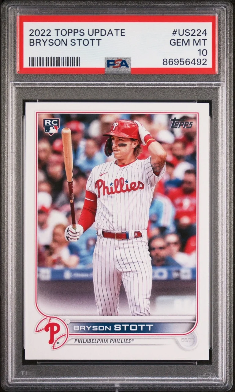 Graded 2022 Topps Update Bryson Stott #US224 Rookie RC Card PSA 10 Gem