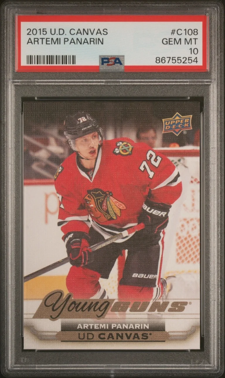 Graded 2015 Upper Deck Canvas Artemi Panarin #C108 Rookie RC Card PSA 10