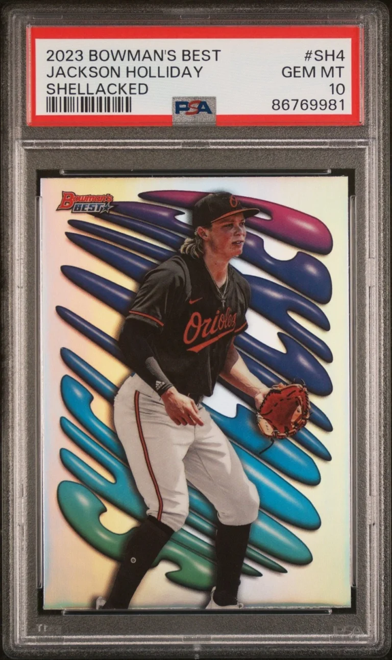 Graded 2023 Bowmans Best Jackson Holliday #SH4 Shellacked Card PSA 10