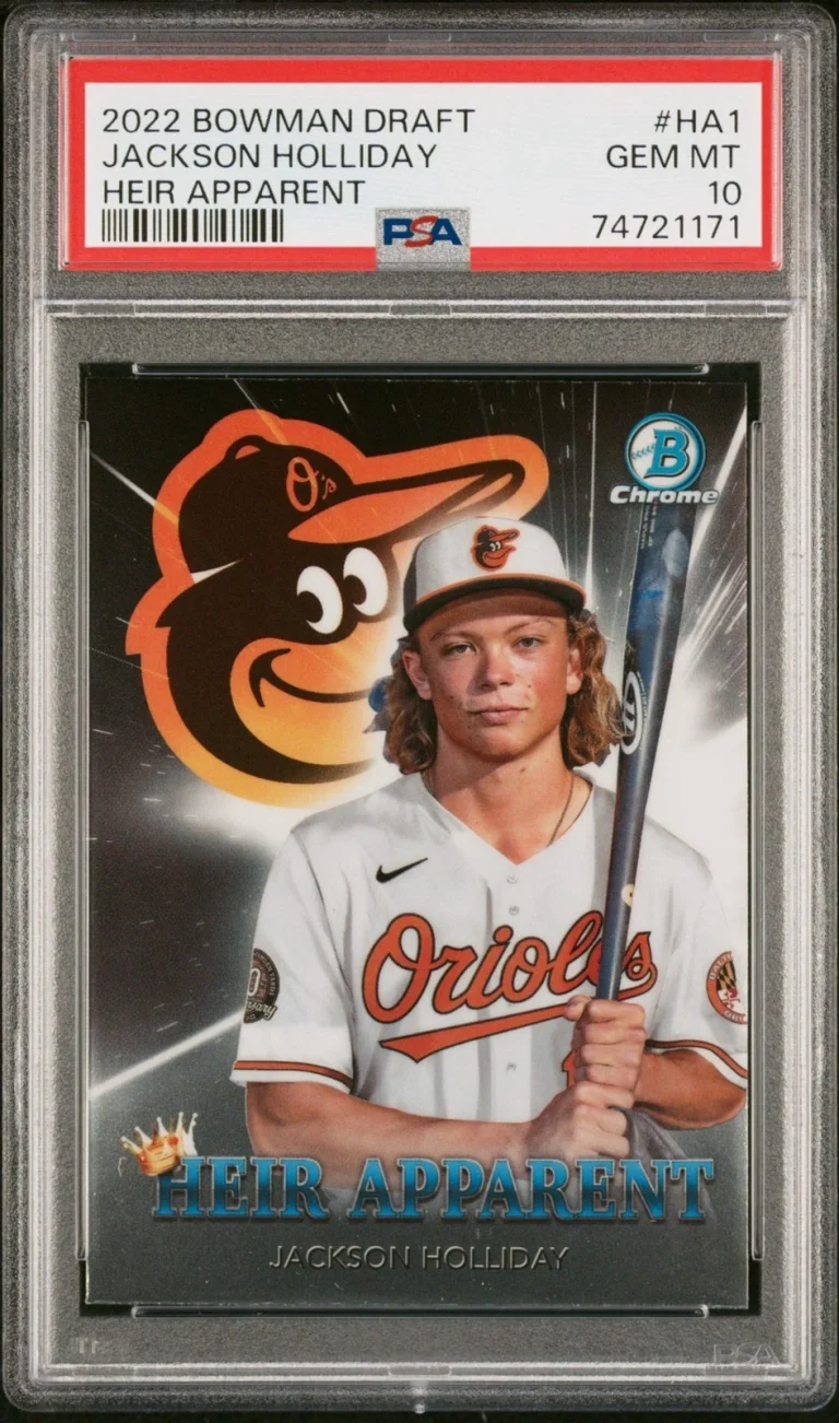 Graded 2022 Bowman Jackson Holliday #HA1 Heir Apparent RC Card PSA 10
