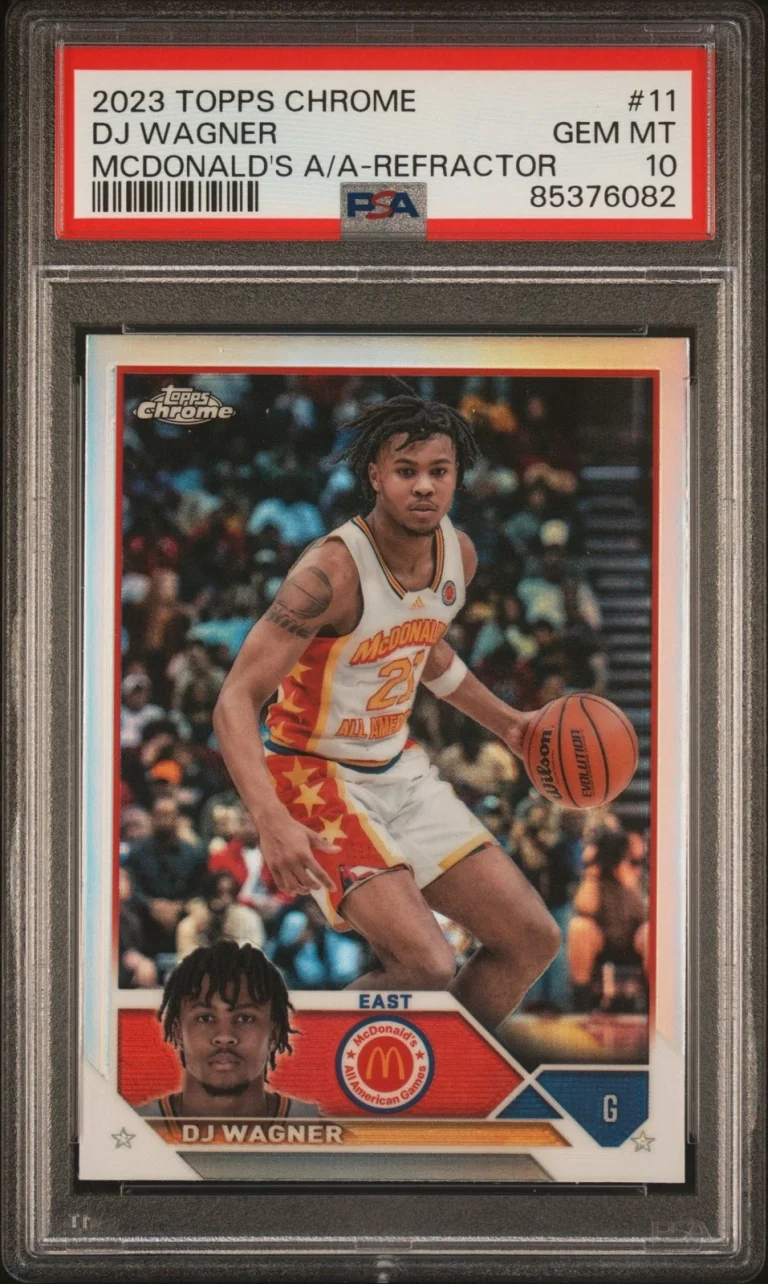 Graded 2023 Topps Chrome DJ Wagner #11 McDonalds AA REF Card PSA 10