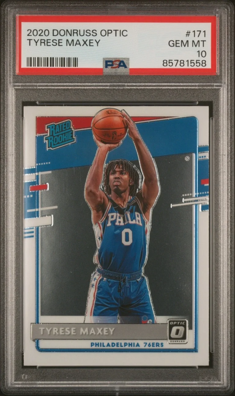 Graded 2020 Panini Donruss Optic Tyrese Maxey #171 RC Card PSA 10