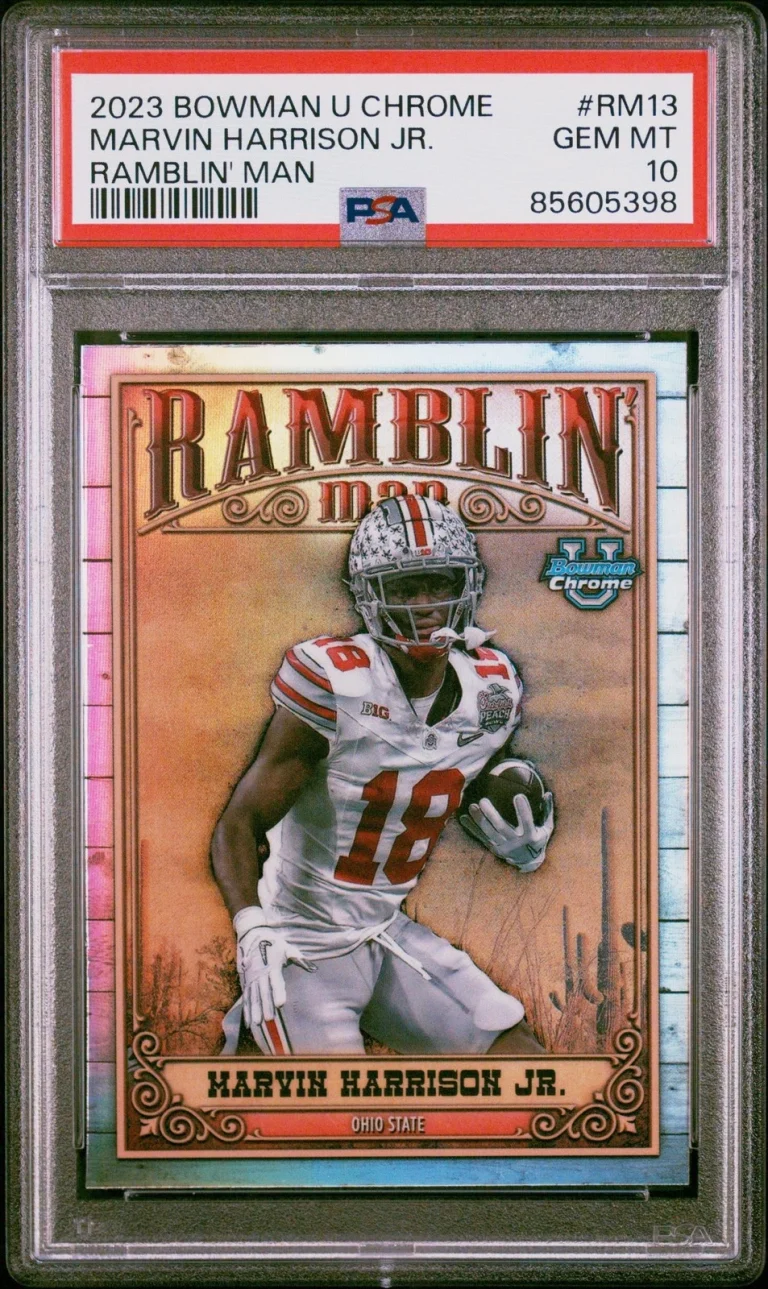 Graded 2023 Bowman U Chrome Marvin Harrison Jr RM13 Ramblin Man Card PSA 10