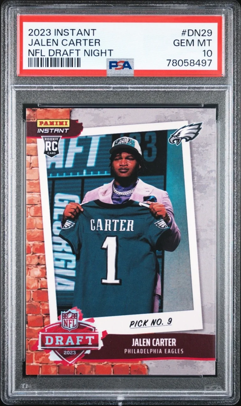 Graded 2023 Instant Jalen Carter #DN29 NFL Draft Night RC Card PSA 10