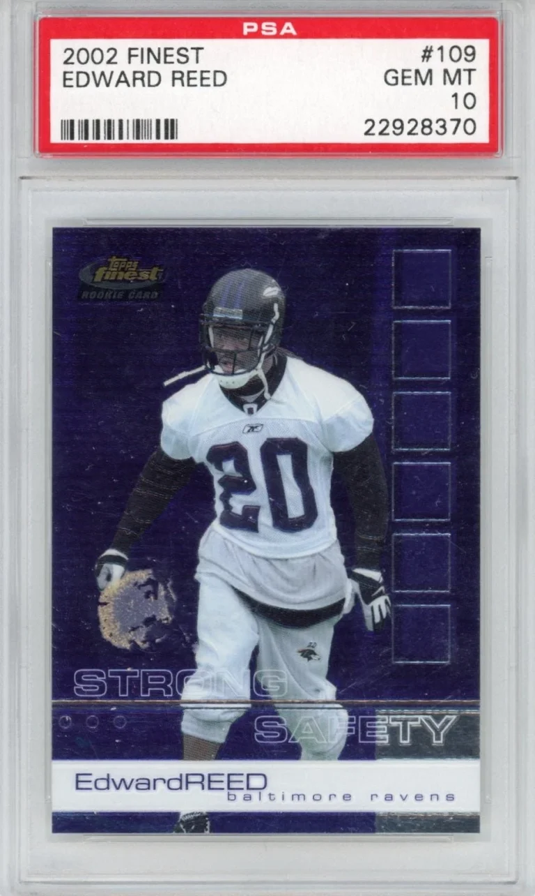 Graded 2002 Topps Finest Edward Reed #109 Rookie RC Card PSA 10 Gem