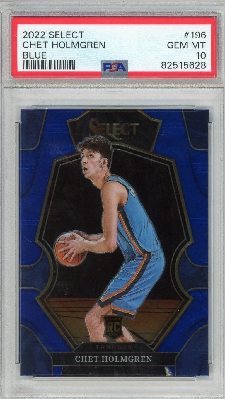 Graded 2022 Panini Select Chet Holmgren #196 Blue Rookie Card PSA 10