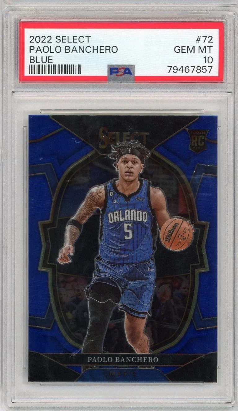 Graded 2022 Panini Select Paolo Banchero #72 Blue Rookie Card PSA 10