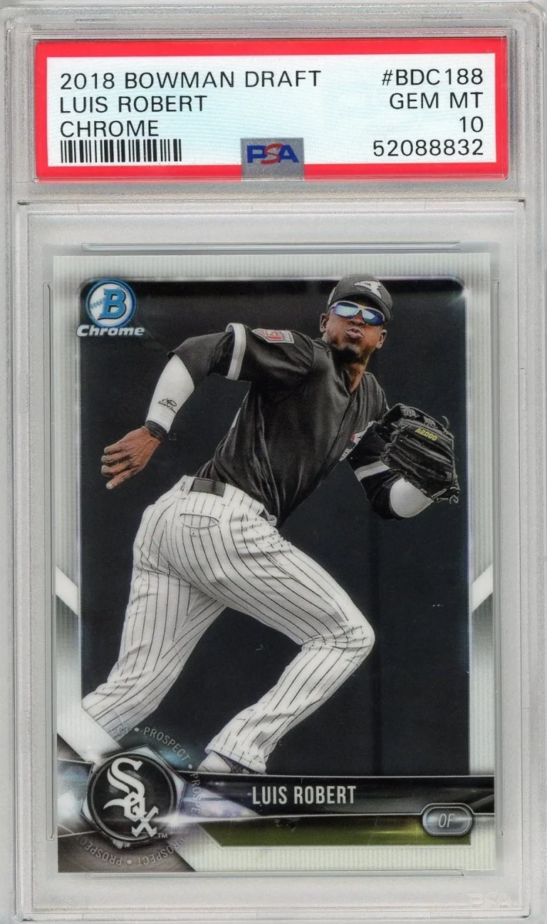 Graded 2018 Topps Bowman Draft Luis Robert #BDC188 Chrome Card PSA 10
